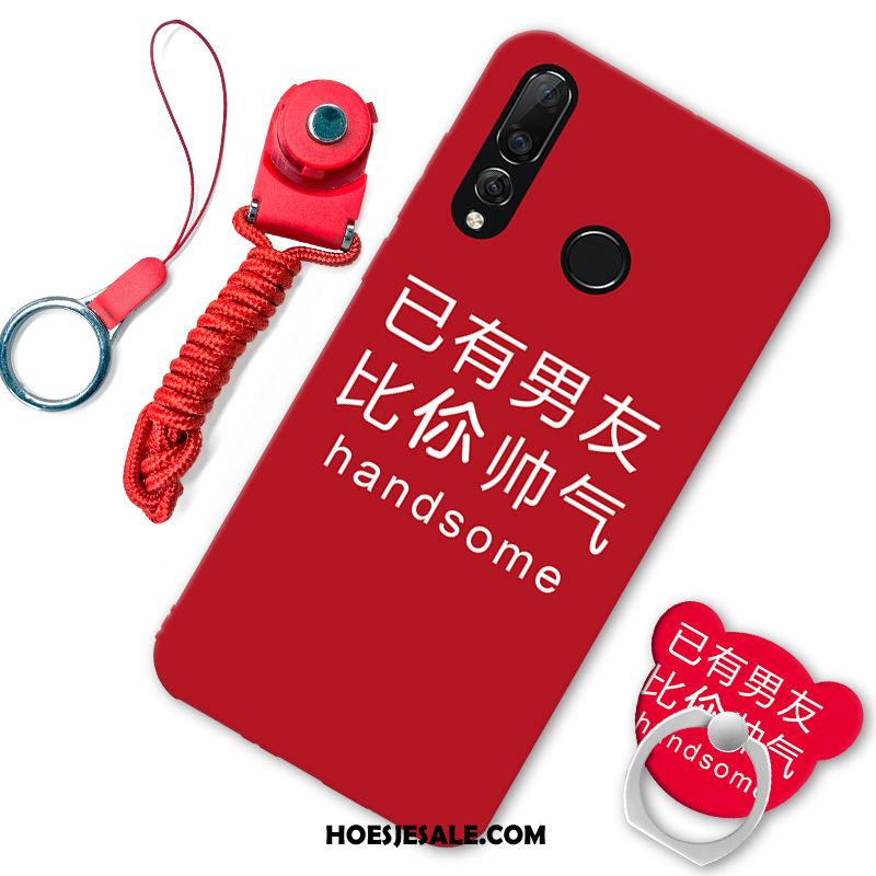 Huawei P30 Lite Hoesje Hanger Trend Schrobben All Inclusive Zwart Kopen