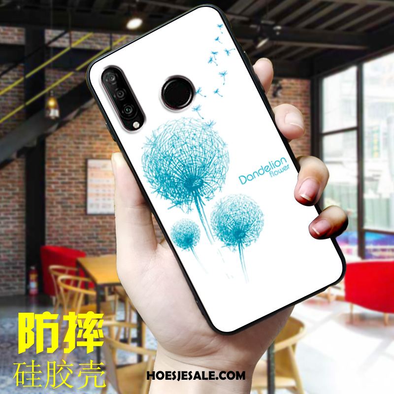 Huawei P30 Lite Hoesje Hoes Blauw Anti-fall Siliconen Zacht Kopen