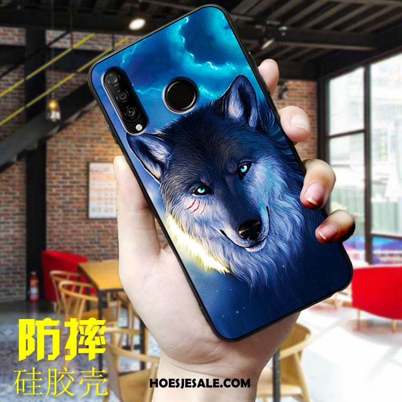 Huawei P30 Lite Hoesje Hoes Blauw Anti-fall Siliconen Zacht Kopen