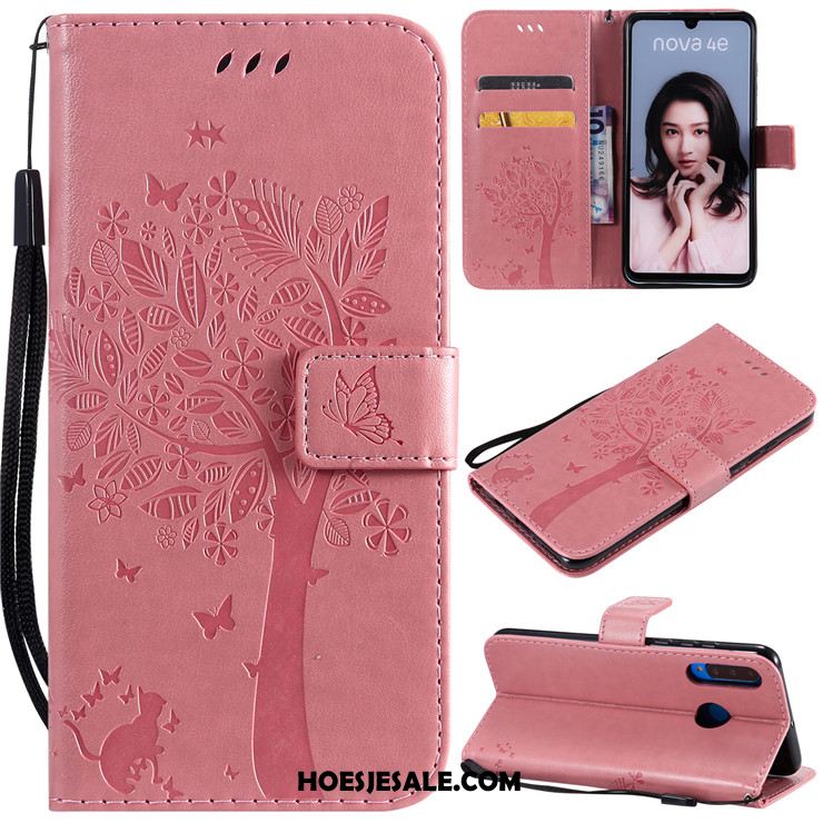 Huawei P30 Lite Hoesje Leren Etui Mobiele Telefoon Groen Clamshell Bescherming Kopen