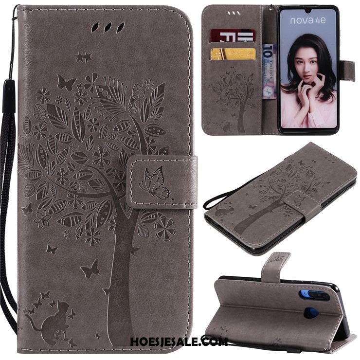 Huawei P30 Lite Hoesje Leren Etui Mobiele Telefoon Groen Clamshell Bescherming Kopen