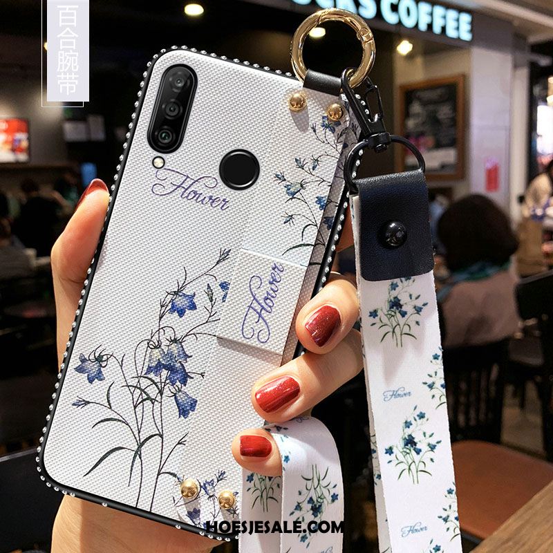 Huawei P30 Lite Hoesje Zacht Wit Mobiele Telefoon Hanger Hoes Goedkoop