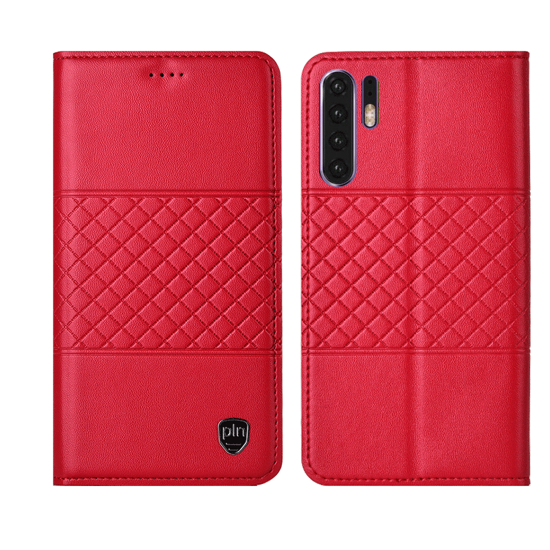 Huawei P30 Pro Hoesje Anti-fall Geruite Bescherming Hoes Leren Etui Kopen