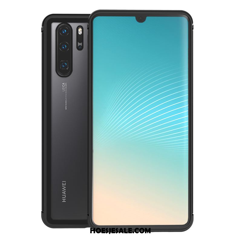 Huawei P30 Pro Hoesje Diepe Kleur Eenvoudige Metaal Lichte En Dun Glas Sale