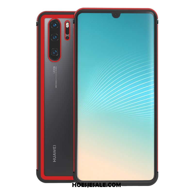 Huawei P30 Pro Hoesje Diepe Kleur Eenvoudige Metaal Lichte En Dun Glas Sale