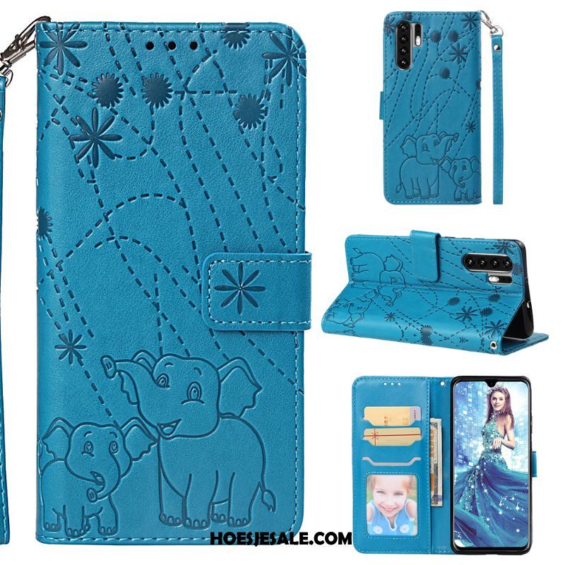 Huawei P30 Pro Hoesje Leren Etui Mobiele Telefoon Folio Hoes Bescherming Winkel