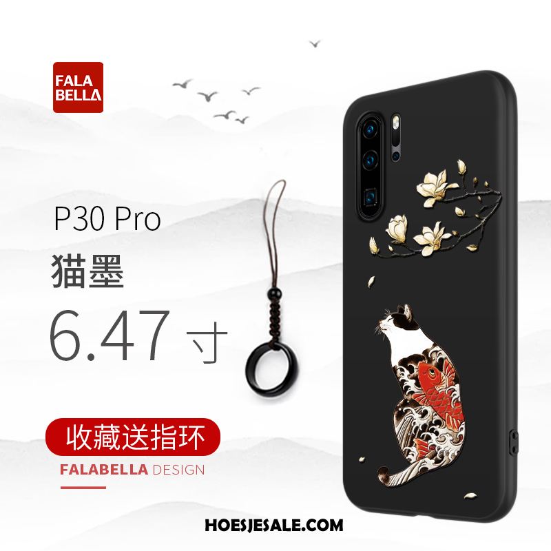 Huawei P30 Pro Hoesje Persoonlijk Zwart Anti-fall Trendy Merk Chinese Stijl Kopen