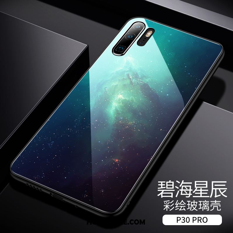 Huawei P30 Pro Hoesje Purper Bescherming Nieuw Glas Dun Winkel