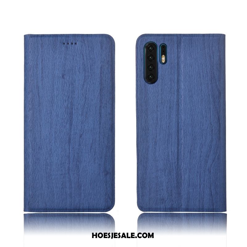 Huawei P30 Pro Hoesje Zacht Leren Etui Clamshell Anti-fall Patroon Goedkoop