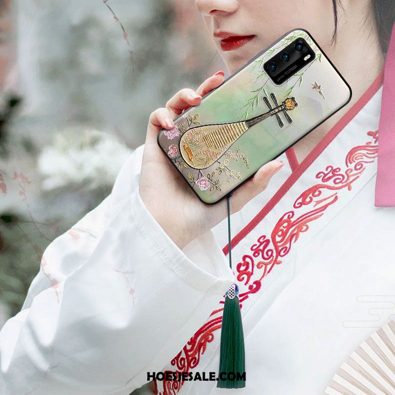Huawei P40 Hoesje Kwasten Mobiele Telefoon Persoonlijk Chinese Stijl Hoes Korting