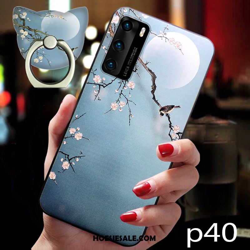 Huawei P40 Hoesje Roze Chinese Stijl Bescherming Trend Zacht Korting