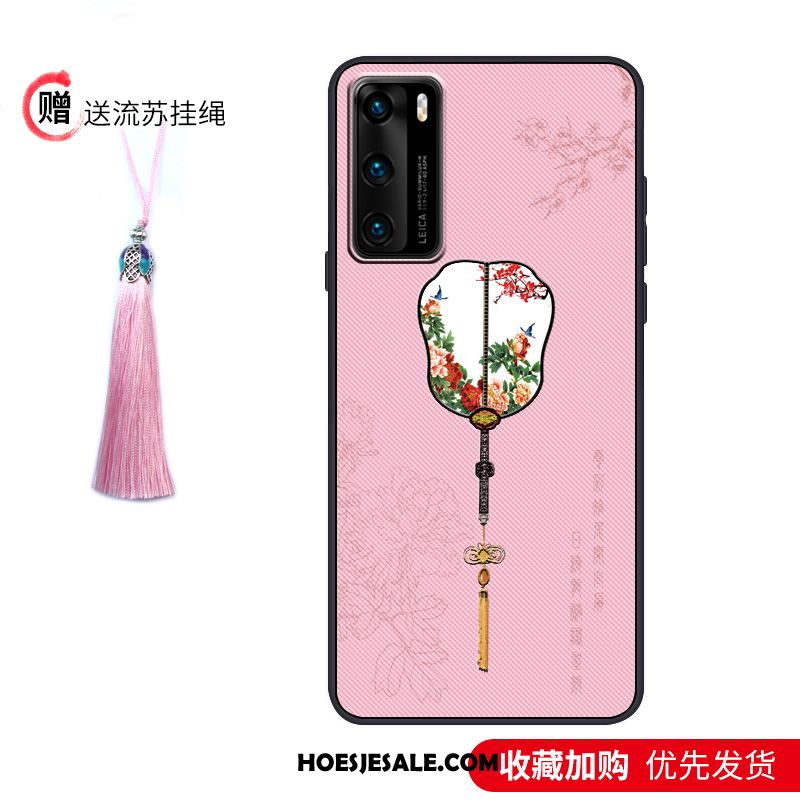 Huawei P40 Hoesje Schrobben Vintage Zacht Wind Paleis Korting