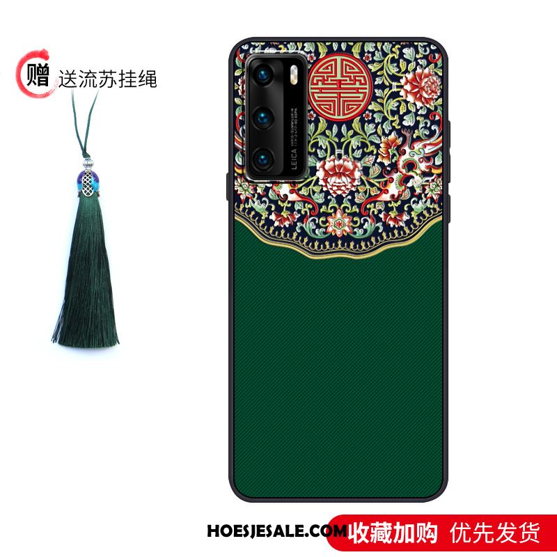 Huawei P40 Hoesje Schrobben Vintage Zacht Wind Paleis Korting