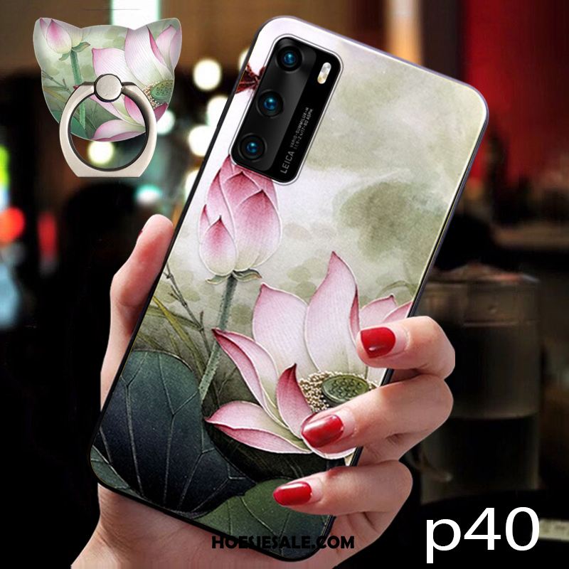 Huawei P40 Hoesje Siliconen Bescherming Vintage Wind Hanger Aanbiedingen