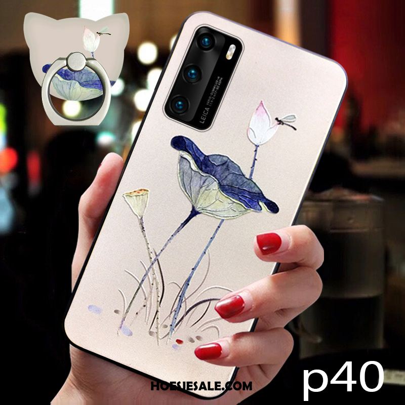 Huawei P40 Hoesje Siliconen Bescherming Vintage Wind Hanger Aanbiedingen