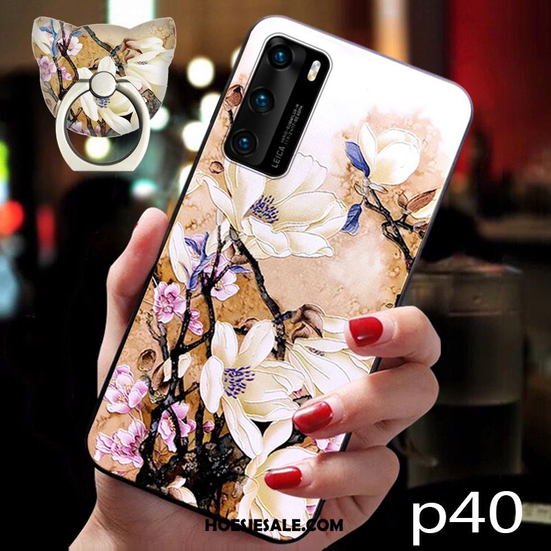 Huawei P40 Hoesje Siliconen Bescherming Vintage Wind Hanger Aanbiedingen