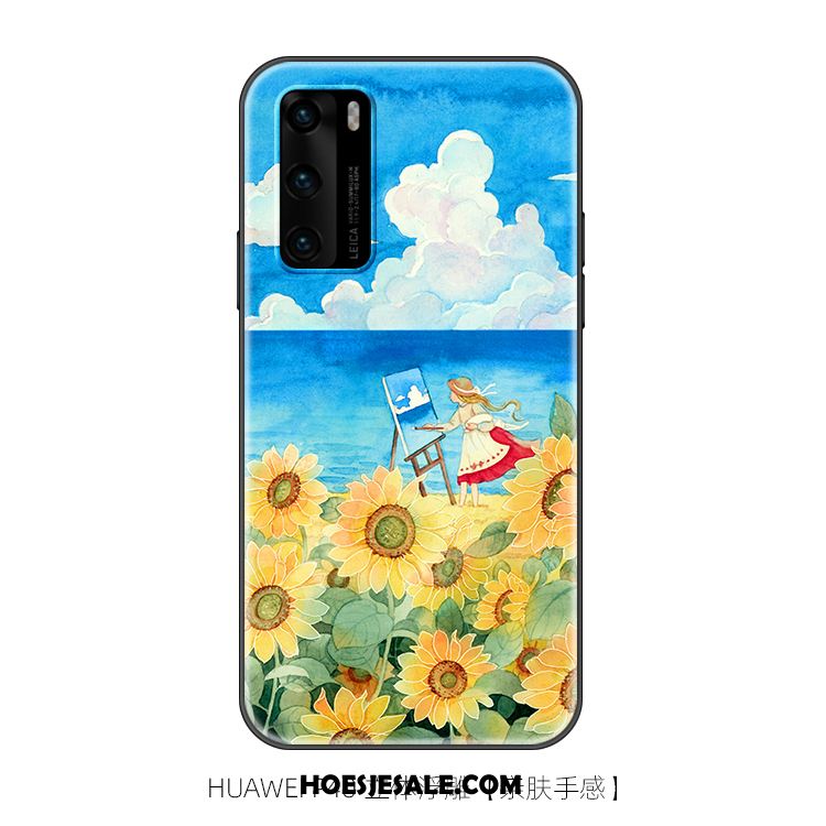 Huawei P40 Hoesje Vers Siliconen Blauw Mobiele Telefoon Original Goedkoop