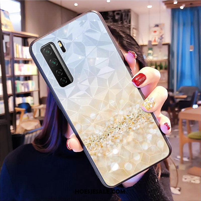 Huawei P40 Lite 5g Hoesje Hoes Pas Patroon Blauw Zacht Korting