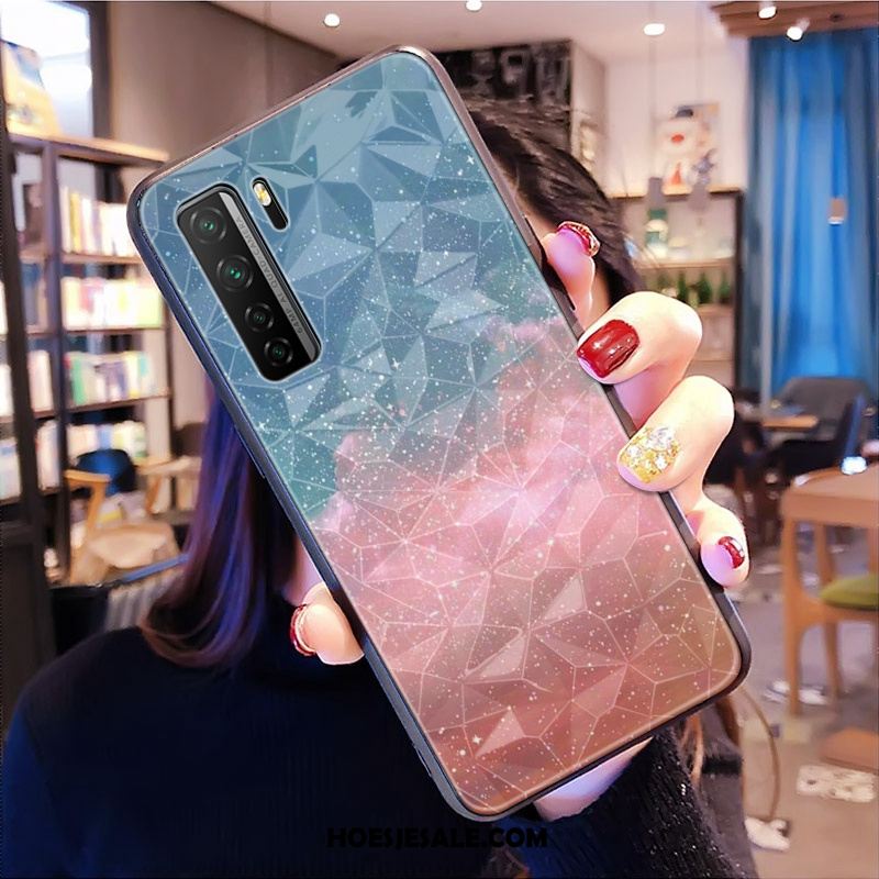 Huawei P40 Lite 5g Hoesje Hoes Pas Patroon Blauw Zacht Korting