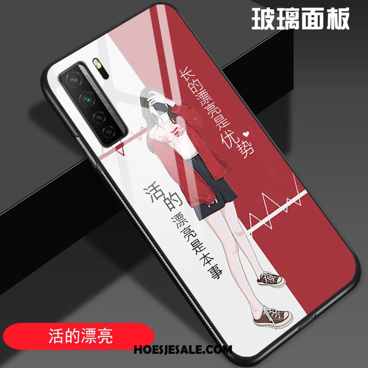 Huawei P40 Lite 5g Hoesje Trendy Merk Hoes Eenvoudige Siliconen Lovers Kopen