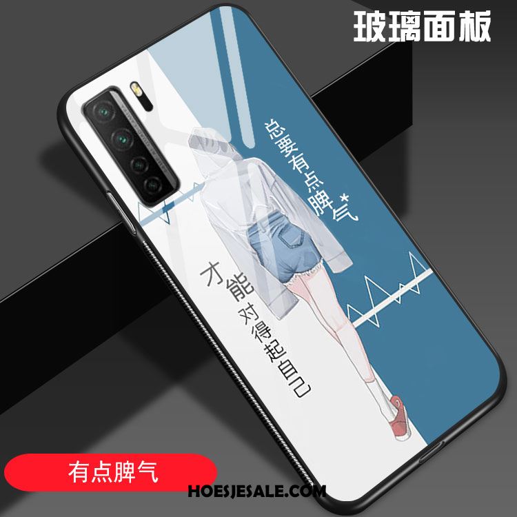 Huawei P40 Lite 5g Hoesje Trendy Merk Hoes Eenvoudige Siliconen Lovers Kopen