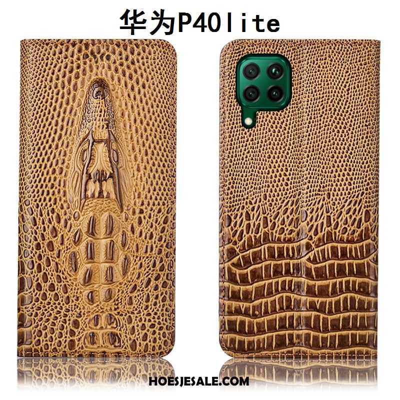 Huawei P40 Lite Hoesje Geel Mobiele Telefoon All Inclusive Folio Hoes Sale