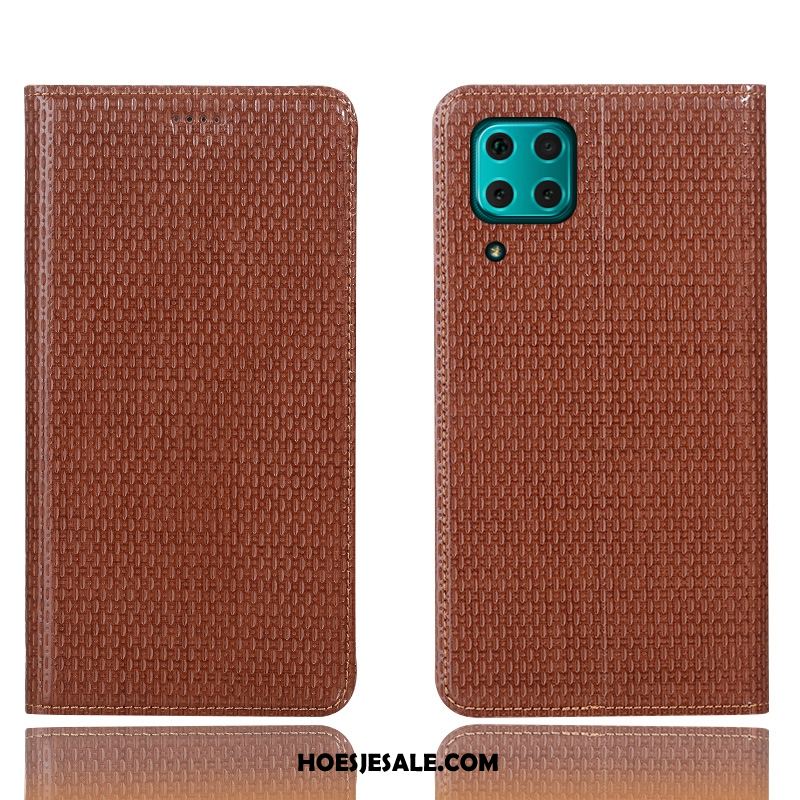 Huawei P40 Lite Hoesje Leren Etui Hoes Patroon Bescherming Mobiele Telefoon Goedkoop