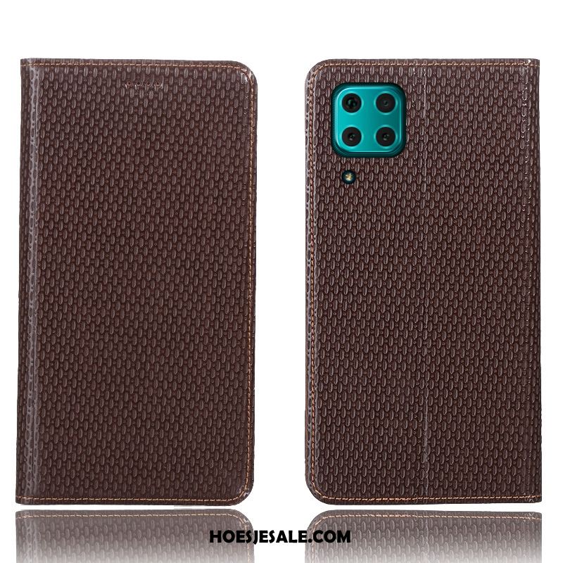 Huawei P40 Lite Hoesje Leren Etui Hoes Patroon Bescherming Mobiele Telefoon Goedkoop