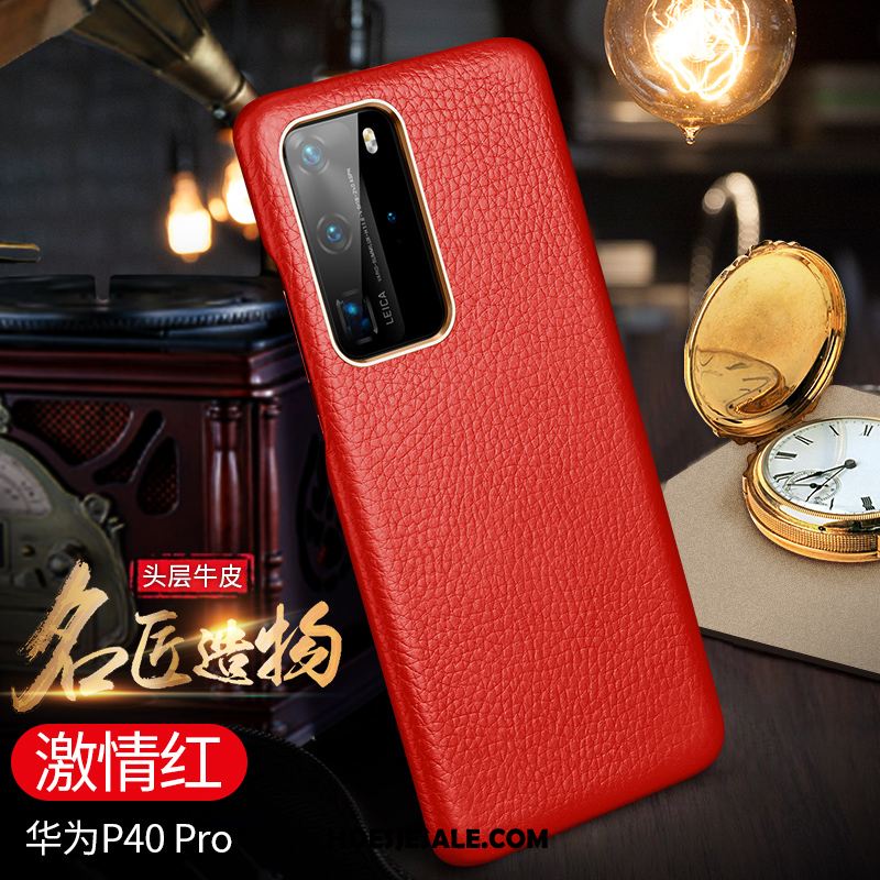 Huawei P40 Pro Hoesje All Inclusive Mobiele Telefoon High End Rood Omlijsting Kopen