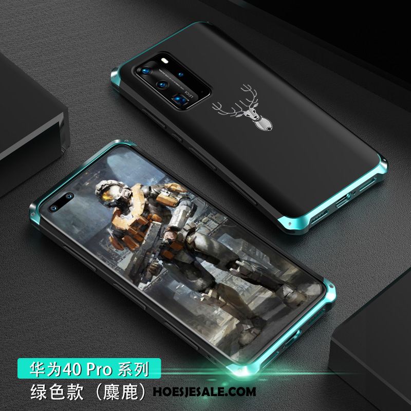 Huawei P40 Pro Hoesje Anti-fall Metaal Purper Scheppend High End Kopen