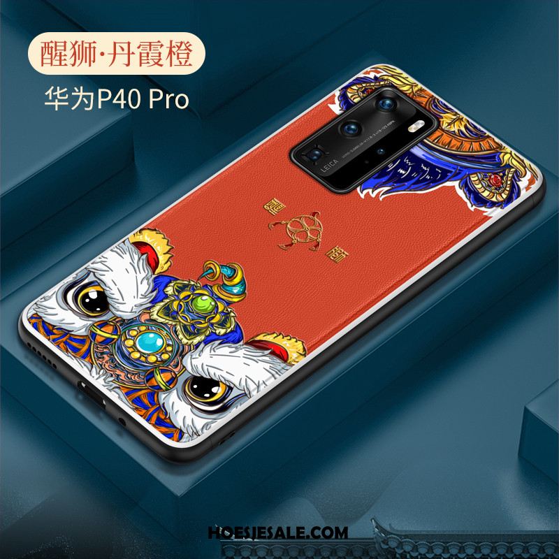 Huawei P40 Pro Hoesje Anti-fall Zacht Trend Chinese Stijl Siliconen Goedkoop