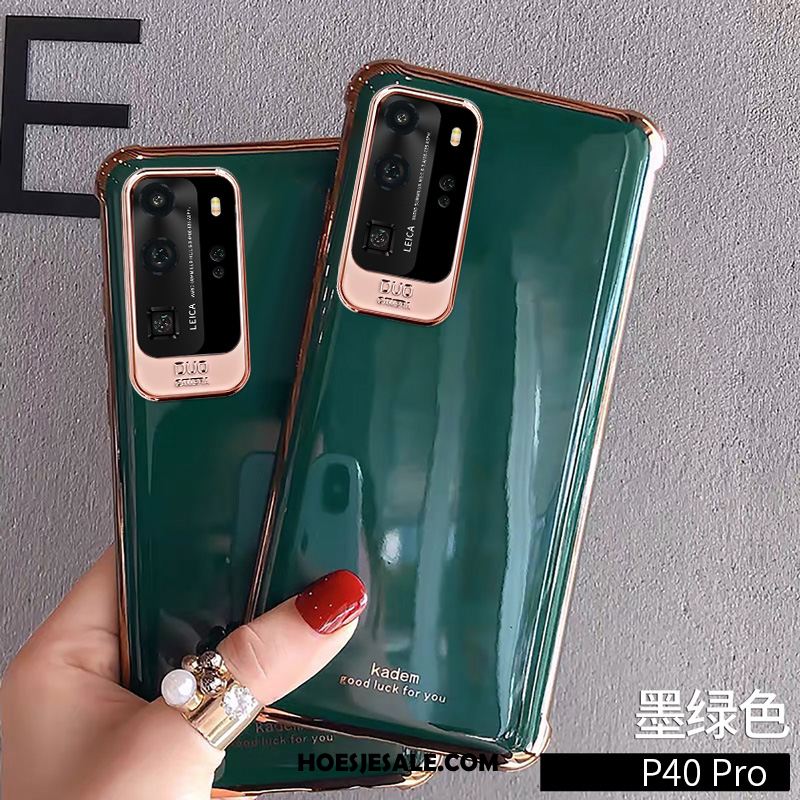 Huawei P40 Pro Hoesje Groen Mobiele Telefoon All Inclusive Zacht Gasbag Aanbiedingen