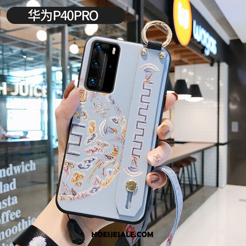 Huawei P40 Pro Hoesje Mobiele Telefoon Patroon Hoes Vintage Purper Goedkoop