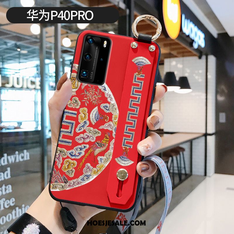 Huawei P40 Pro Hoesje Mobiele Telefoon Patroon Hoes Vintage Purper Goedkoop