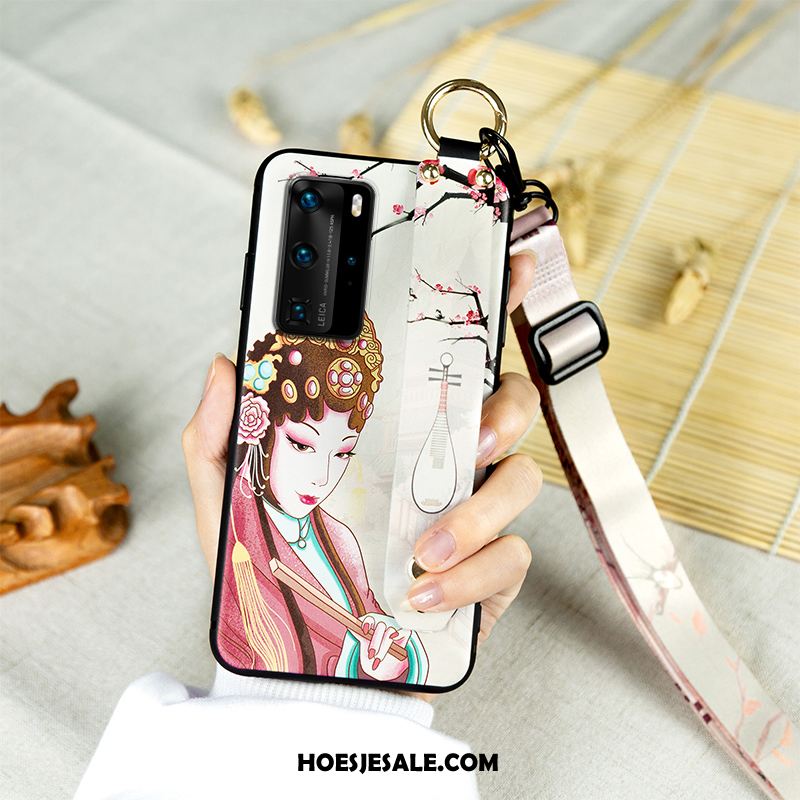 Huawei P40 Pro Hoesje Peking Opera Vintage Siliconen Bescherming Mobiele Telefoon Winkel