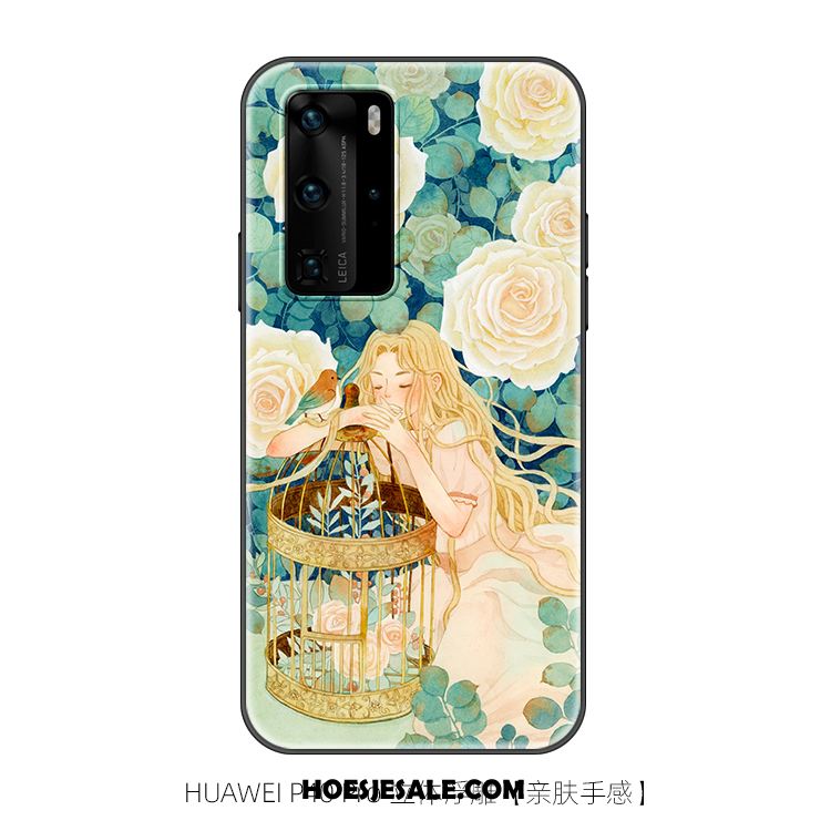 Huawei P40 Pro Hoesje Scheppend Spotprent Trendy Merk Kunst Siliconen Online