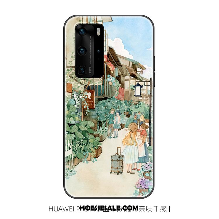 Huawei P40 Pro Hoesje Scheppend Spotprent Trendy Merk Kunst Siliconen Online