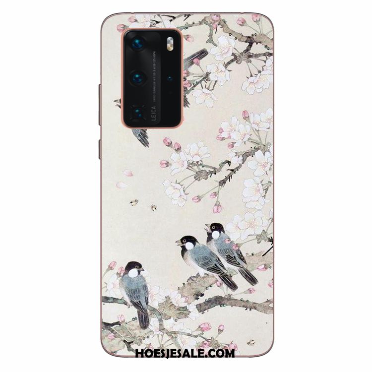 Huawei P40 Pro Hoesje Siliconen Persoonlijk Groen Mobiele Telefoon Kunst Online