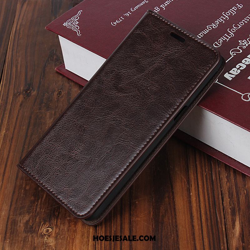Huawei P8 Hoesje Echt Leer Leren Etui Hoes Clamshell Mobiele Telefoon Sale