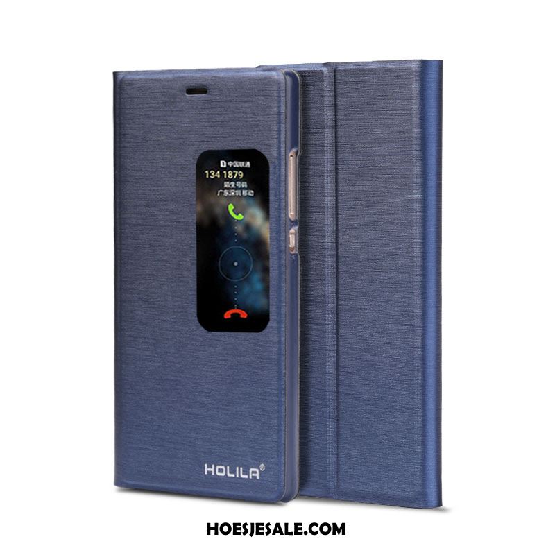 Huawei P8 Hoesje Hoes Mobiele Telefoon Blauw Leren Etui Hoge Aanbiedingen