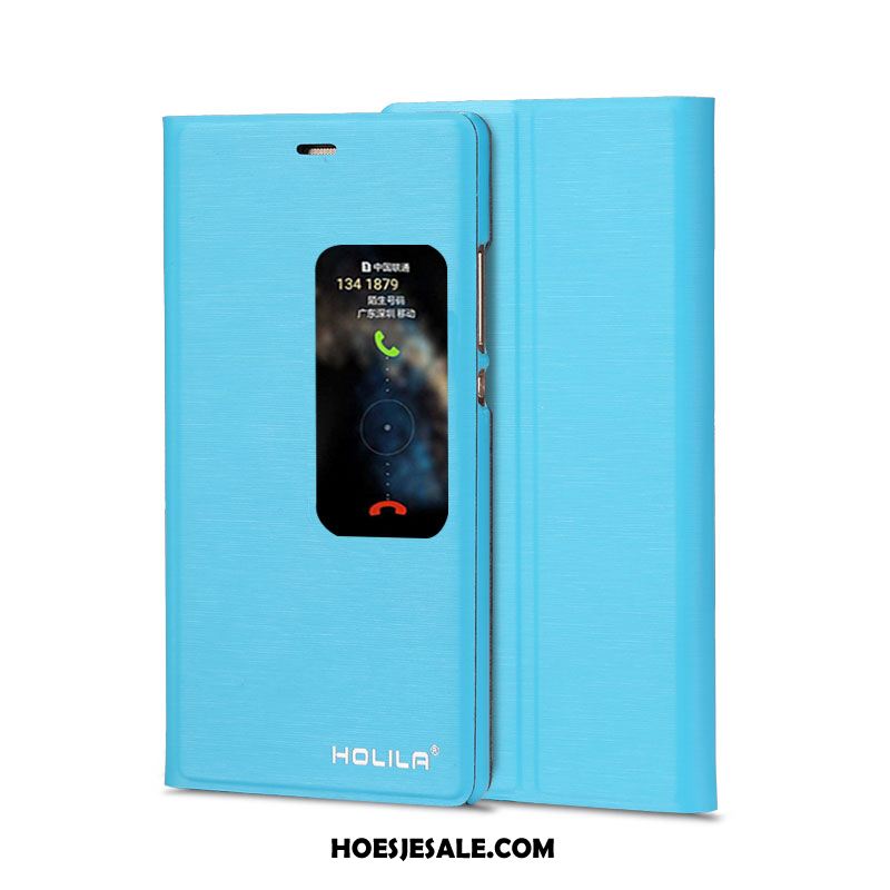 Huawei P8 Hoesje Hoes Mobiele Telefoon Blauw Leren Etui Hoge Aanbiedingen