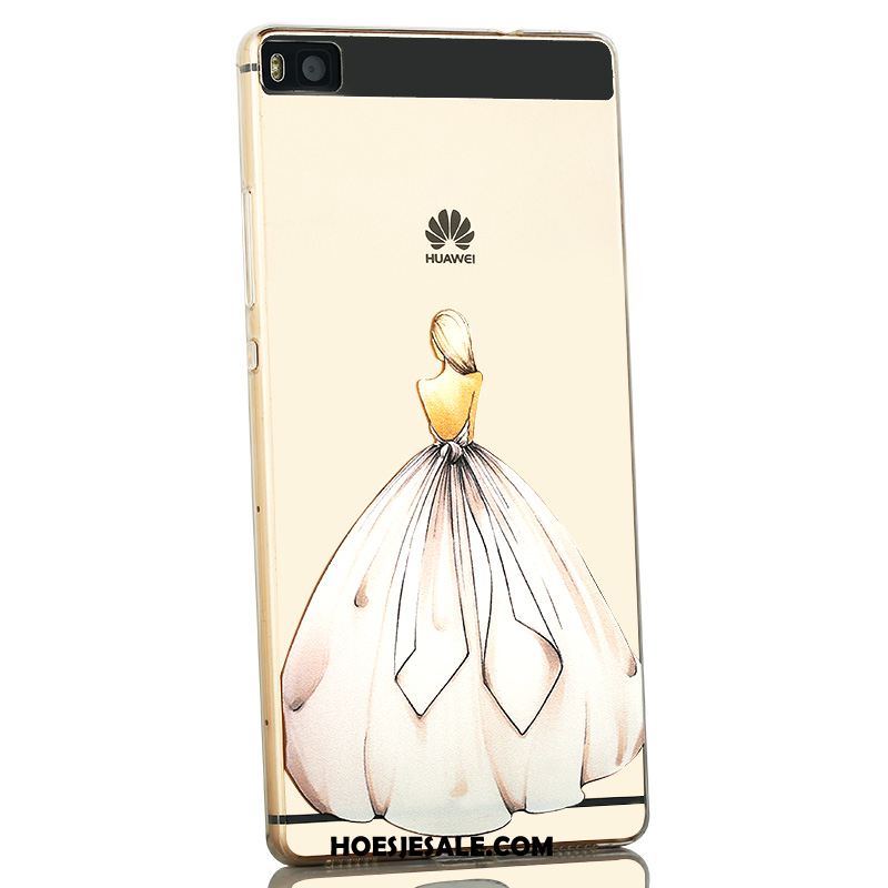 Huawei P8 Hoesje Hoge Hoes Doorzichtig Zacht Siliconen Winkel