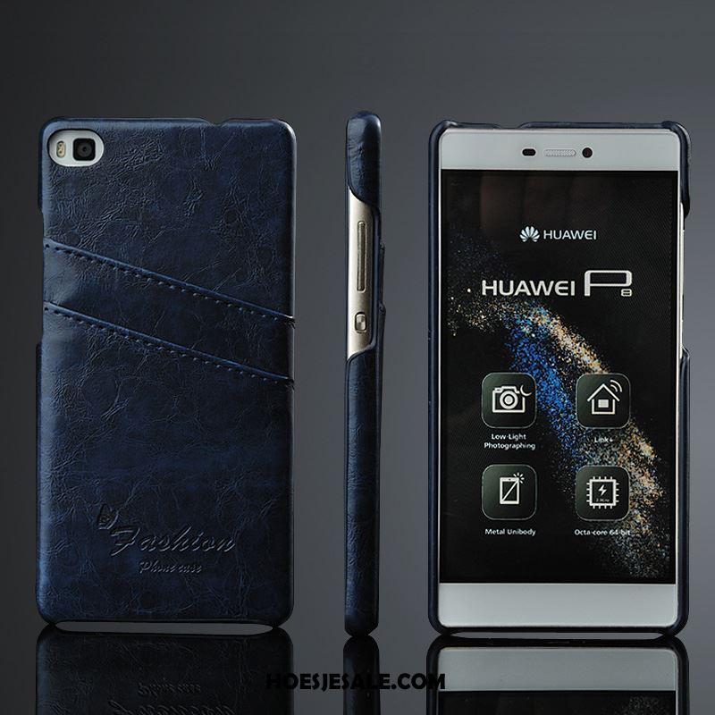 Huawei P8 Hoesje Kaart Echt Leer Mobiele Telefoon Hoes Bescherming Goedkoop
