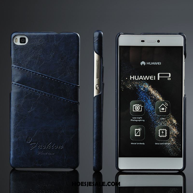 Huawei P8 Hoesje Kaart Echt Leer Mobiele Telefoon Hoes Bescherming Goedkoop