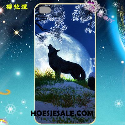 Huawei P8 Hoesje Purper Hoes Omlijsting Patroon Metaal Kopen