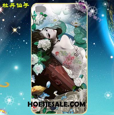 Huawei P8 Hoesje Purper Hoes Omlijsting Patroon Metaal Kopen