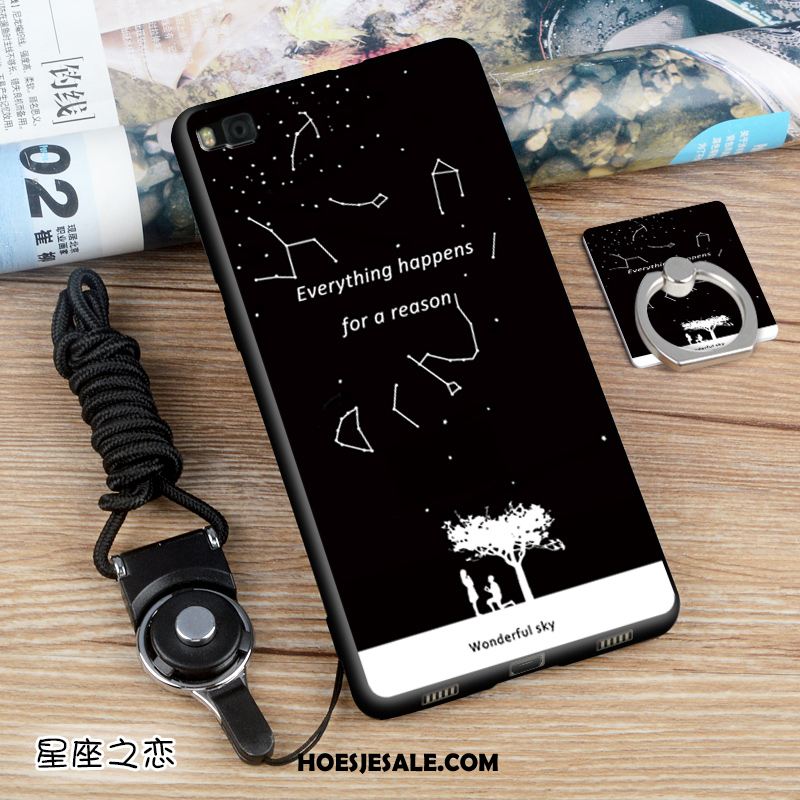 Huawei P8 Hoesje Schrobben Bescherming Hoes Zwart Zacht Kopen