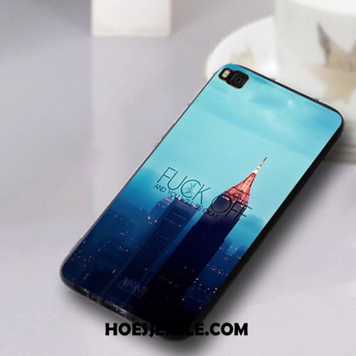 Huawei P8 Hoesje Zacht Siliconen All Inclusive Schrobben Blauw Sale