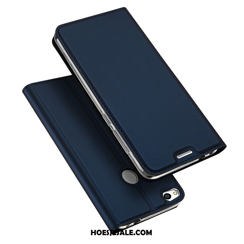Huawei P8 Lite 2017 Hoesje Bedrijf Blauw Jeugd Leren Etui Hoes Online