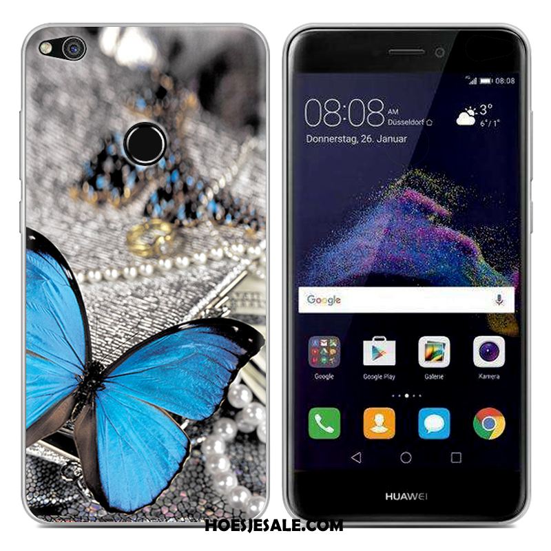 Huawei P8 Lite 2017 Hoesje Blauw Siliconen Spotprent Trend Mobiele Telefoon Kopen